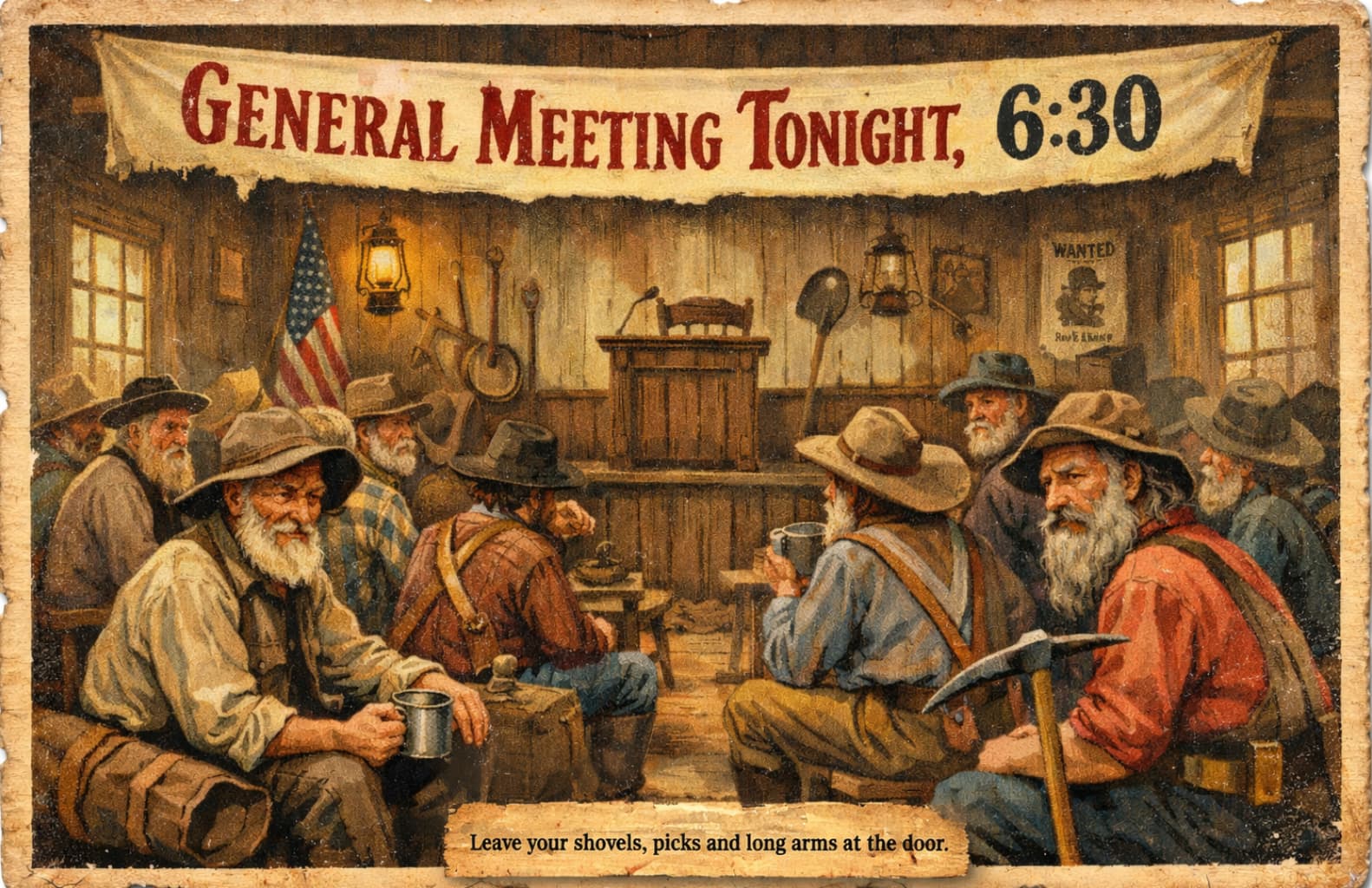 General meeting tonight: Tuesday January 20th 2026 background