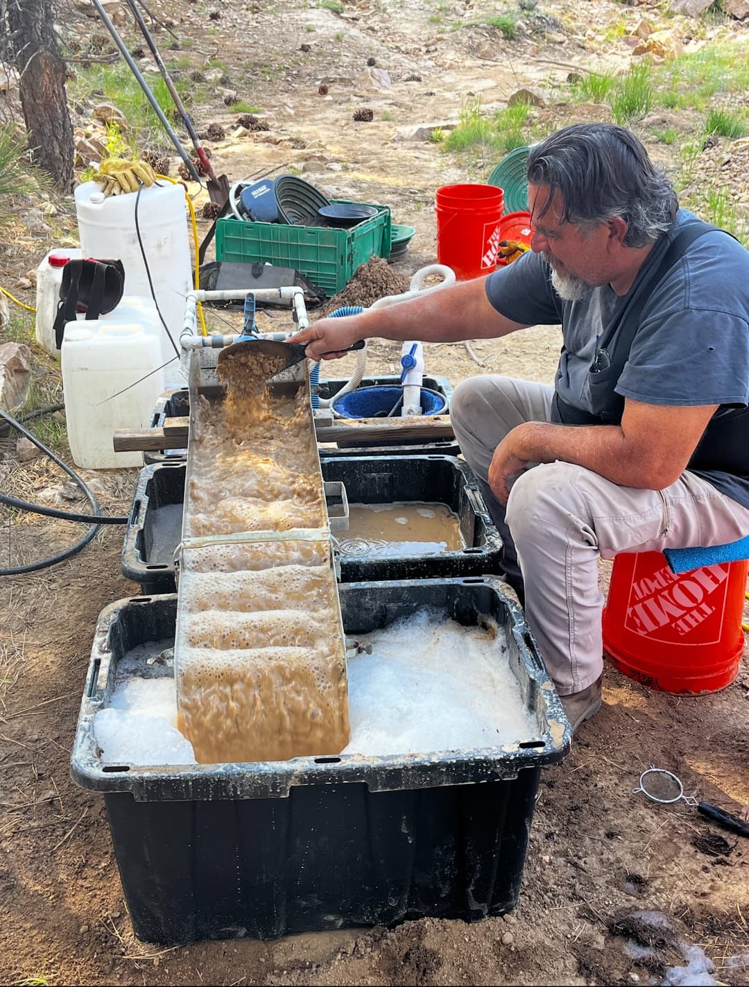 Working the Recirculating Sluice